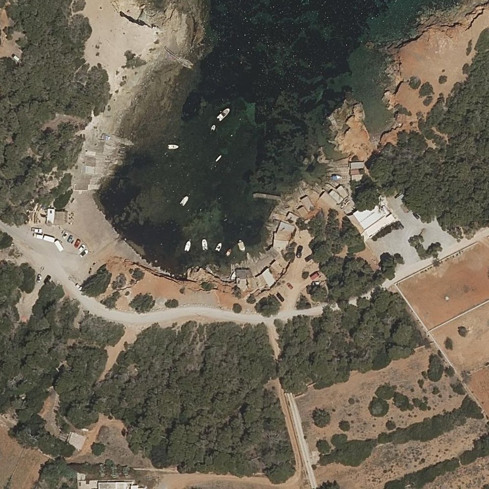 Aerial map of Platja Pou d’es Lleo