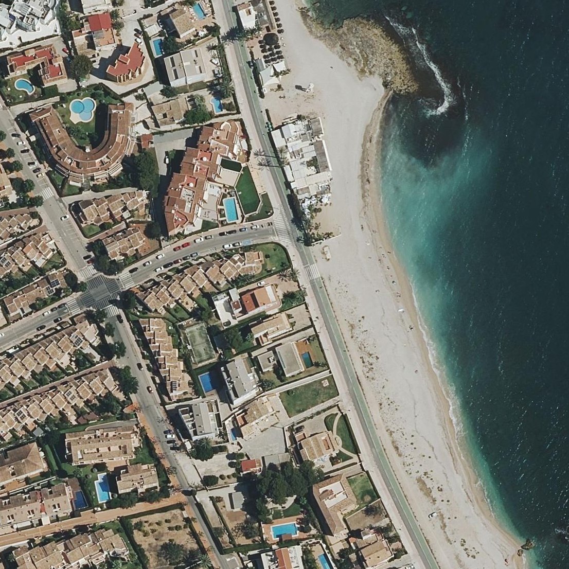 Aerial map of Platja Primer Muntanyar / Benissero