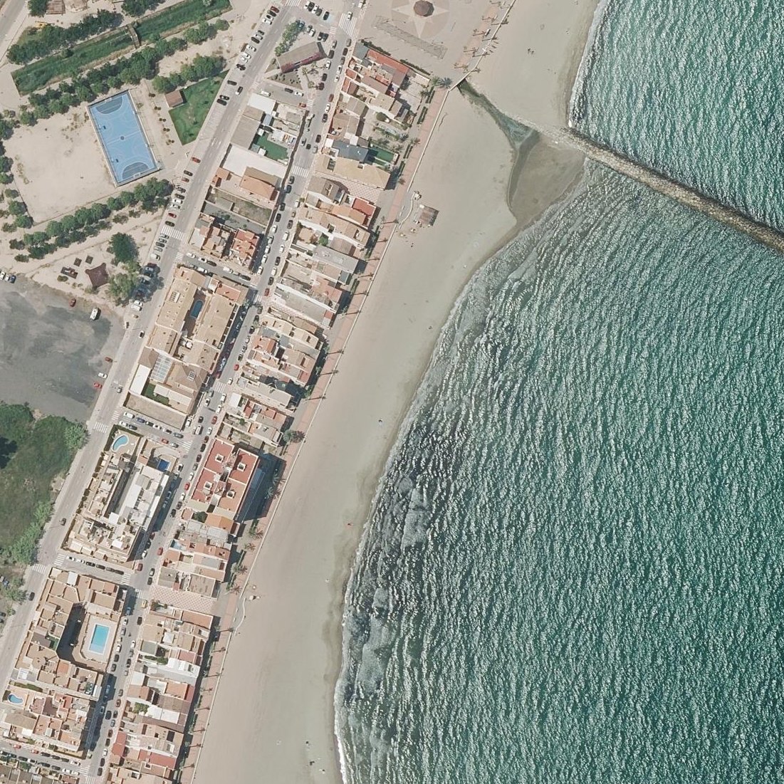 Aerial map of Platja Puçol