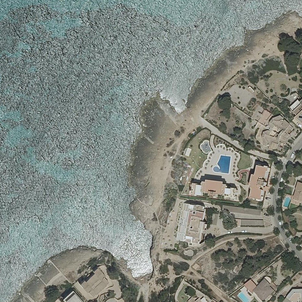 Aerial map of Platja Punta de ses Punxes