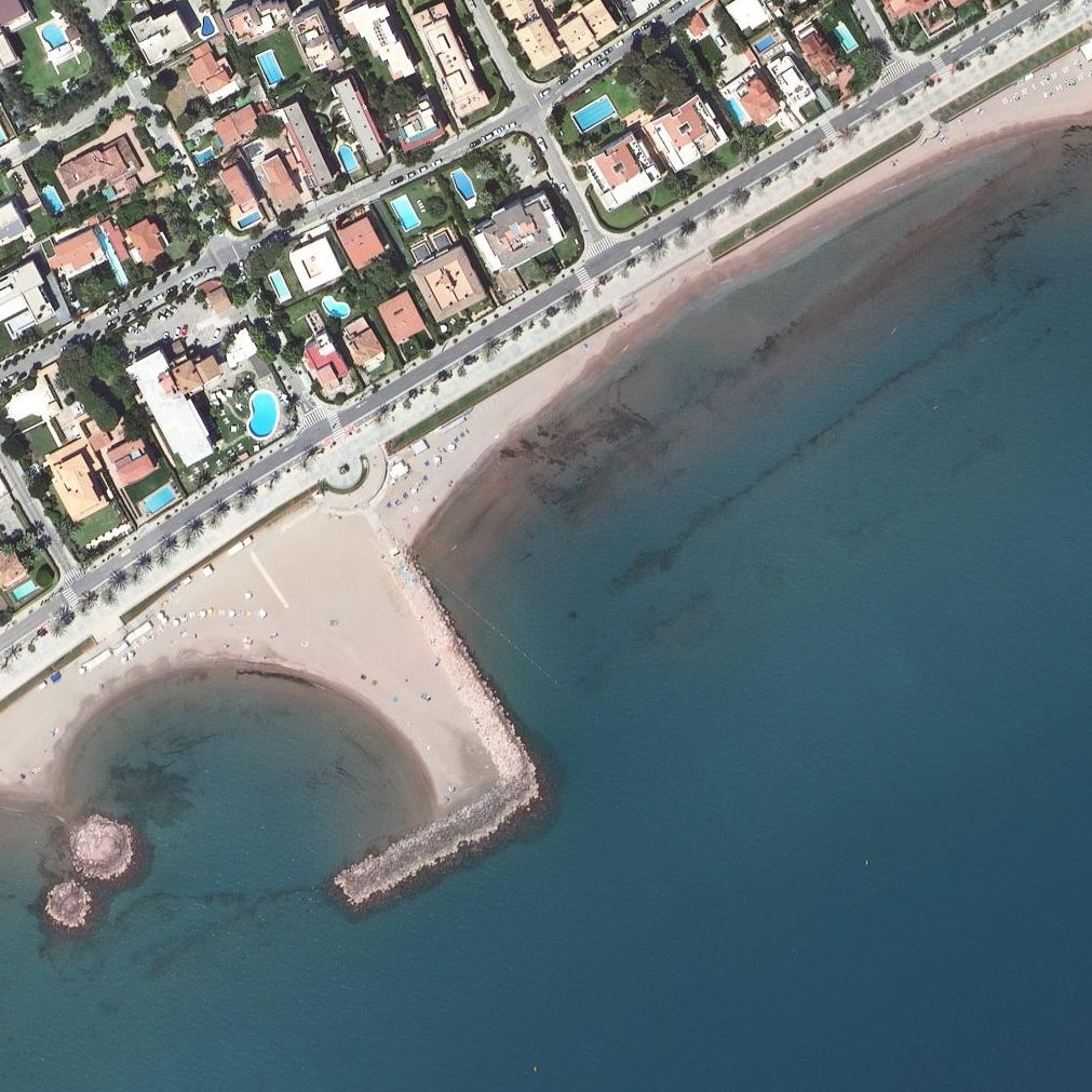 Aerial map of Platja Riera Xica
