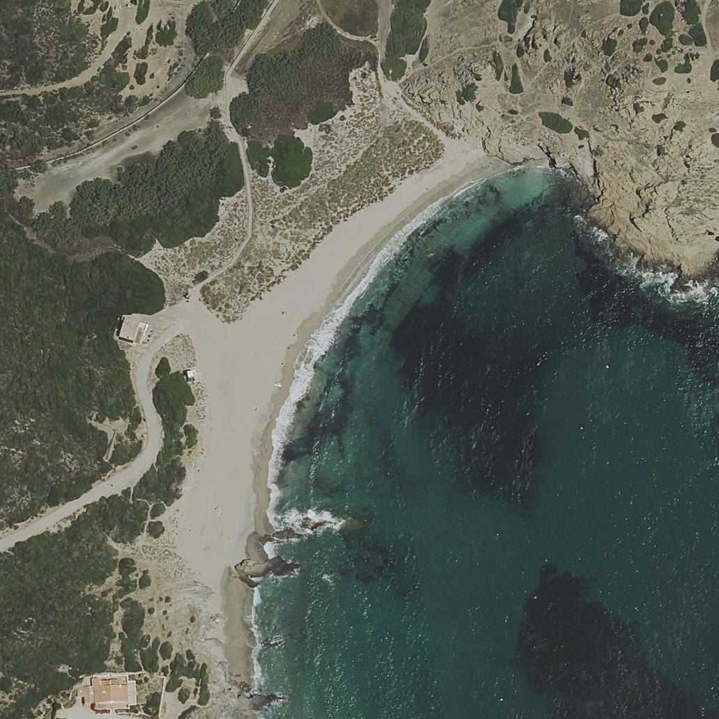 Aerial map of Platja Sa Mesquida