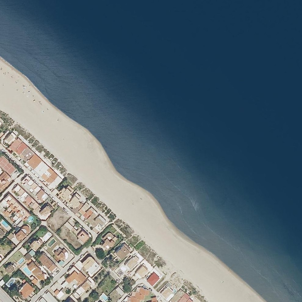 Aerial map of Platja Santa Anna