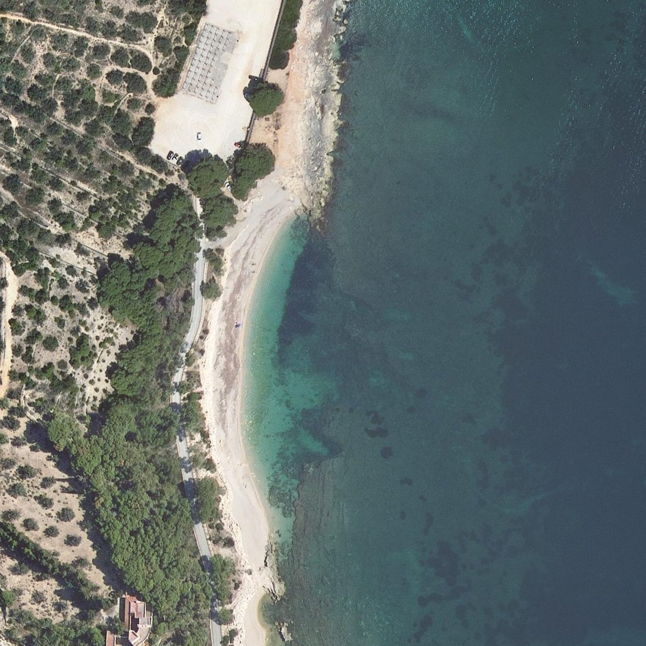 Aerial map of Platja Santa Llúcia