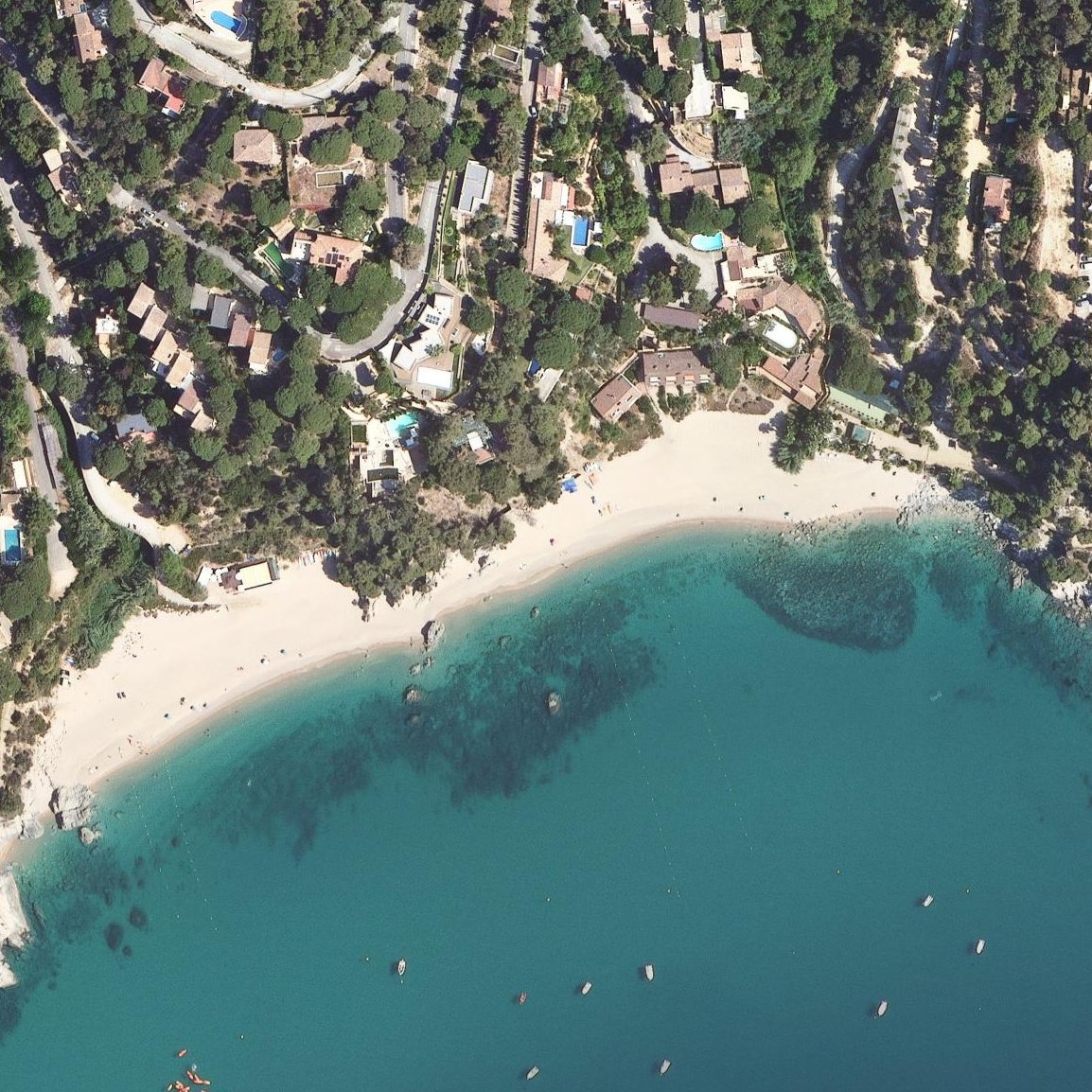 Aerial map of Platja Santa María de Llorell / Garbi I Llevant
