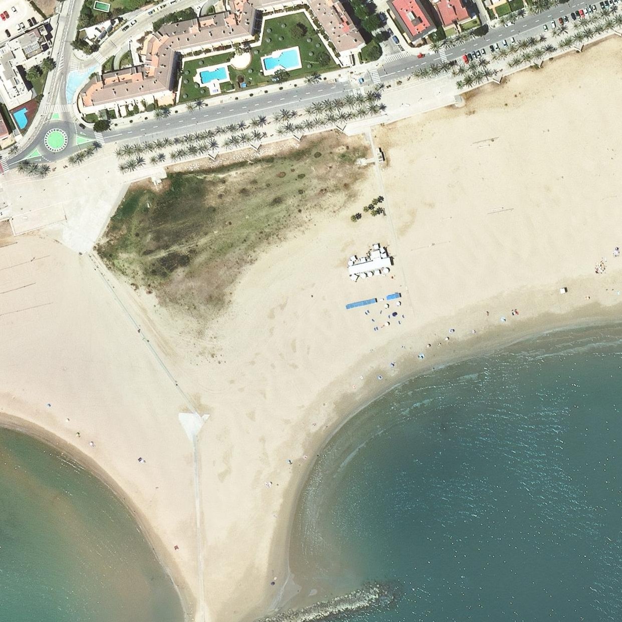 Aerial map of Platja Vilanova