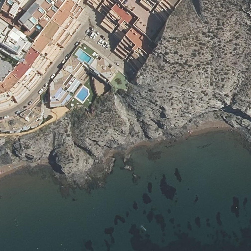 Aerial map of Playa Amarilla