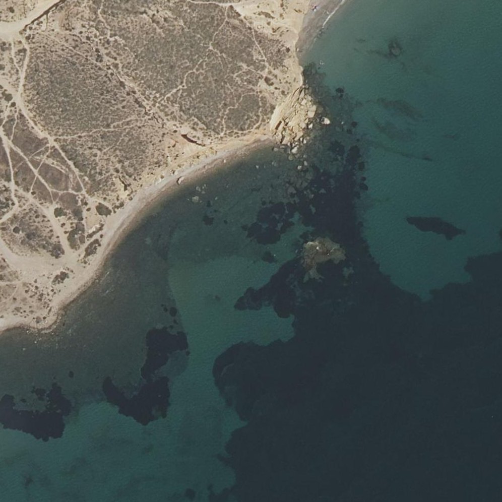 Aerial map of Playa Amarilla