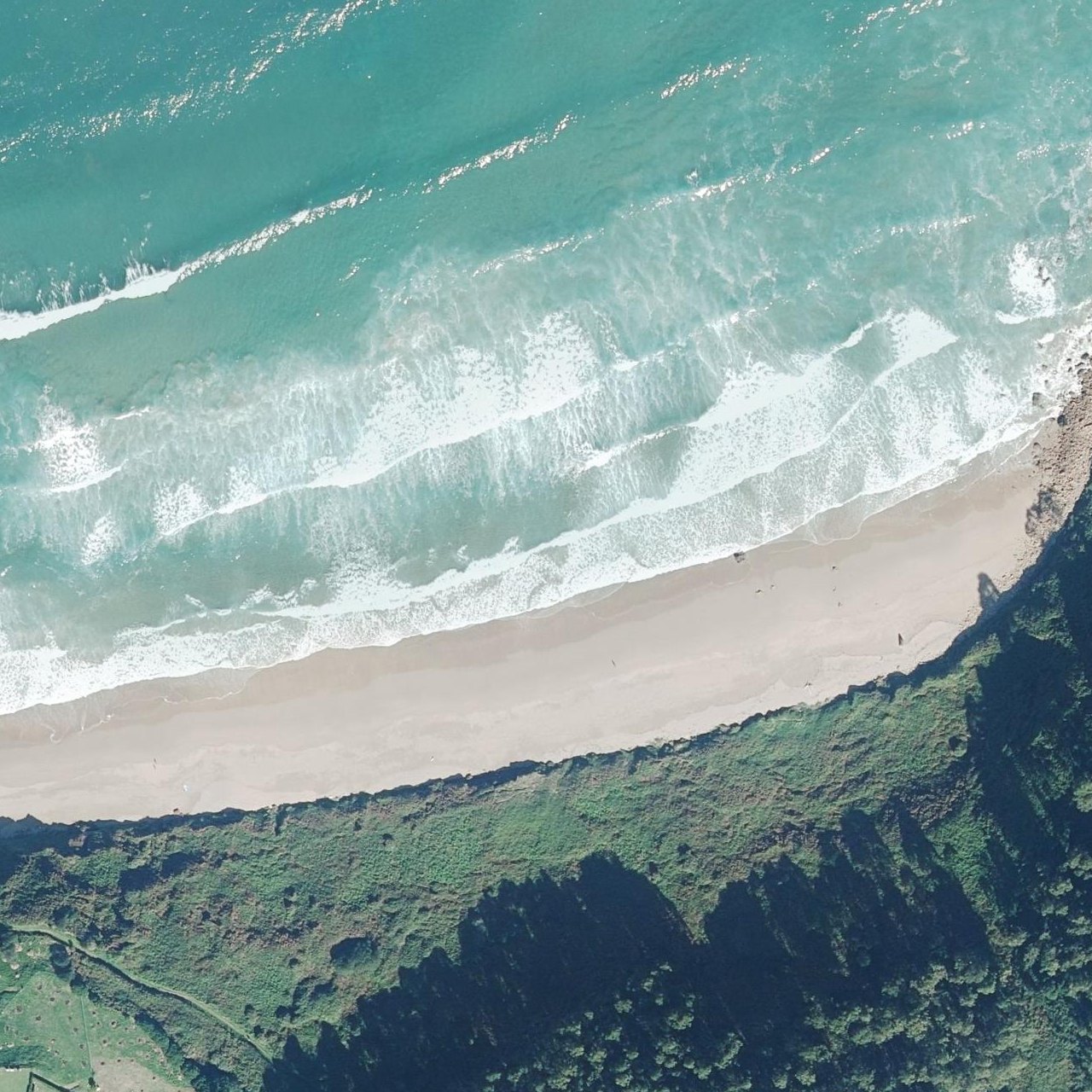 Aerial map of Playa Arenal de Morís