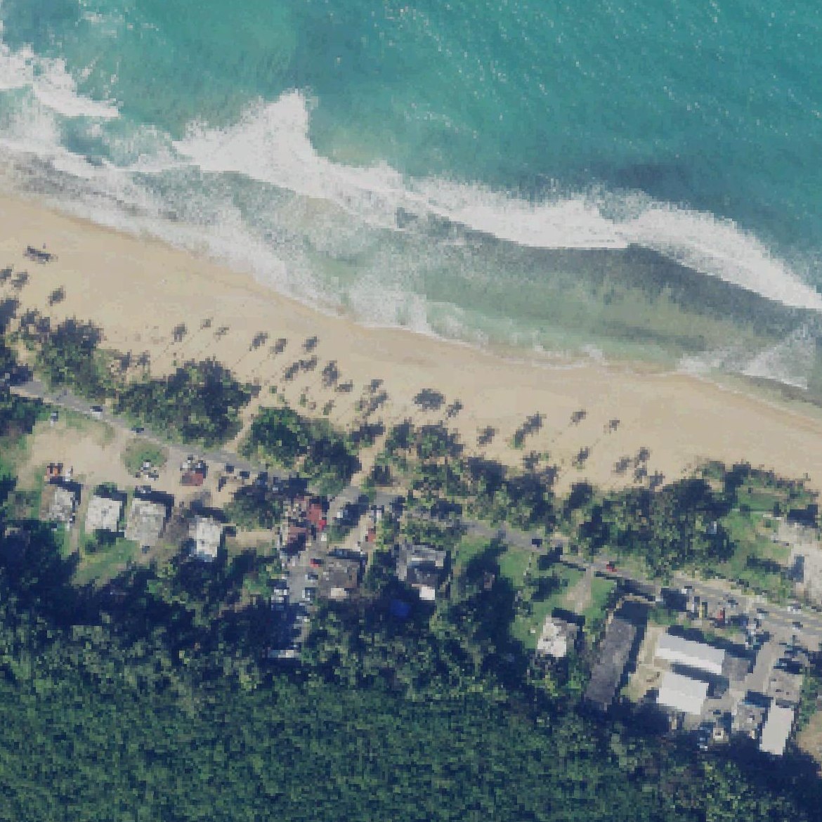 Aerial map of Playa Aviones