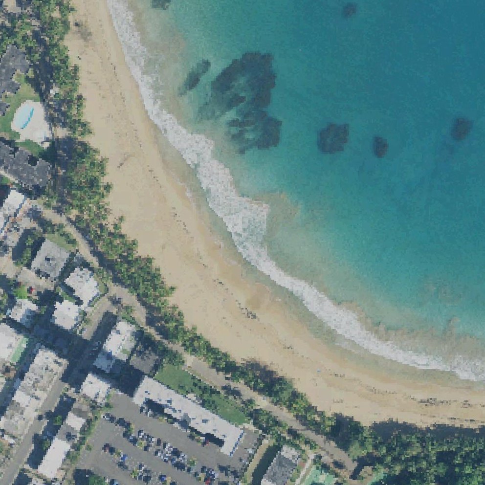 Aerial map of Playa Azul