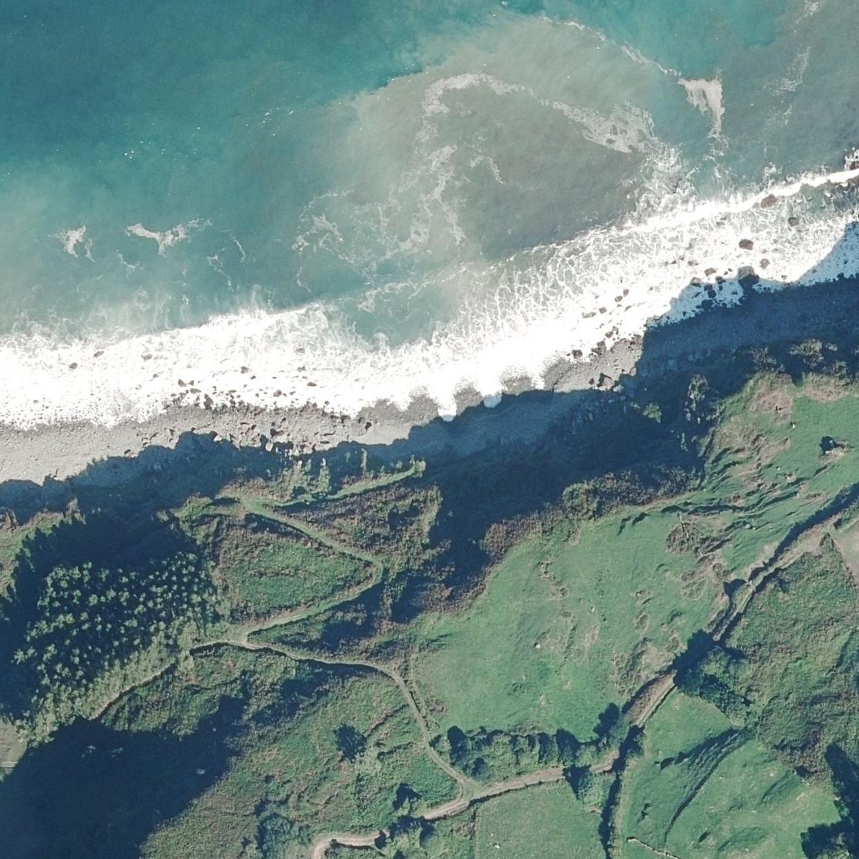 Aerial map of Playa Bajo de les Mueles
