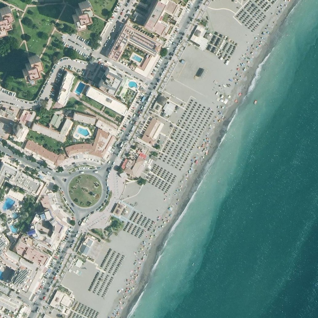 Aerial map of Playa Bajondillo