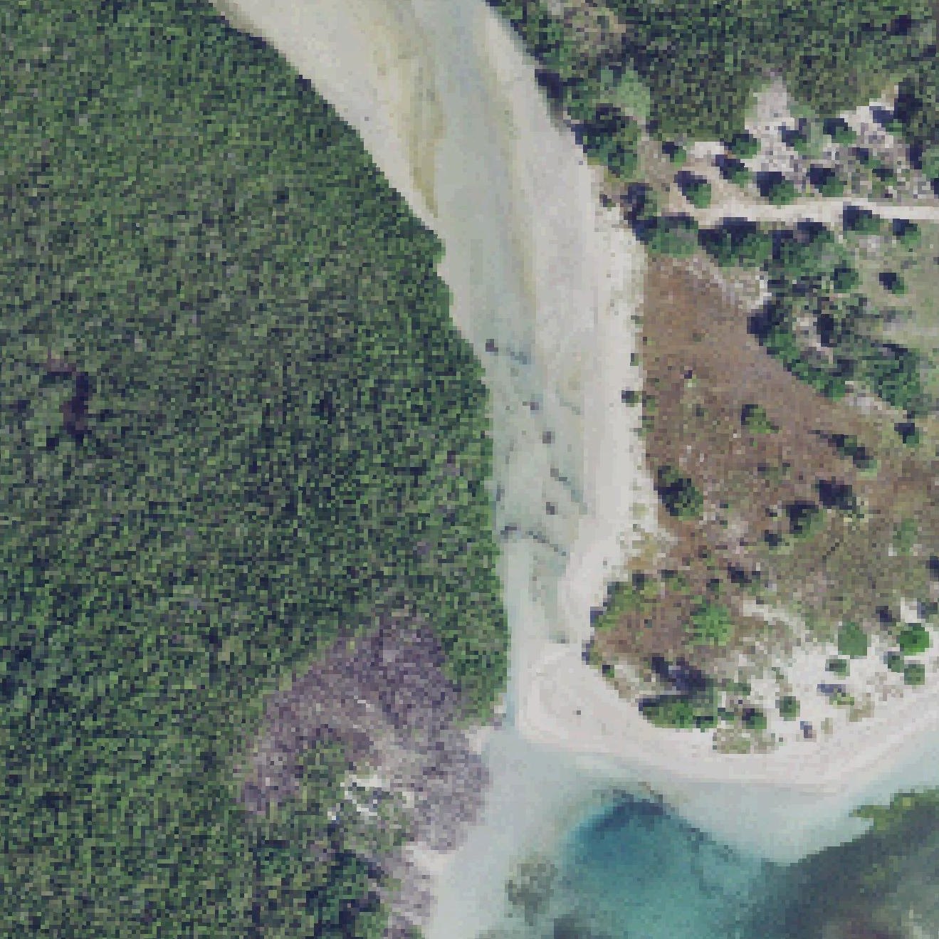 Aerial map of Playa Ballena
