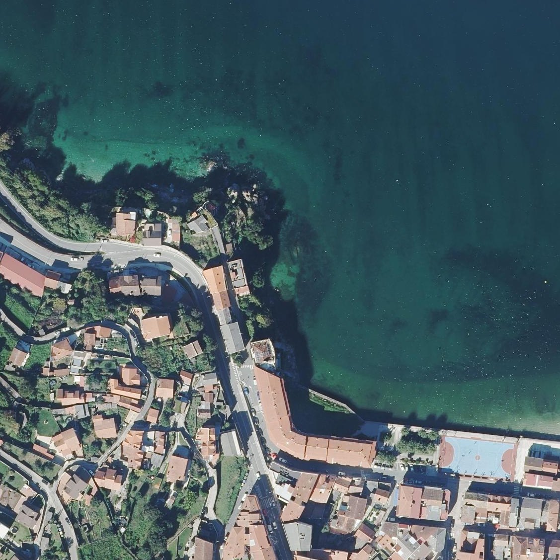 Aerial map of Playa Banda Do Rio, Bueu