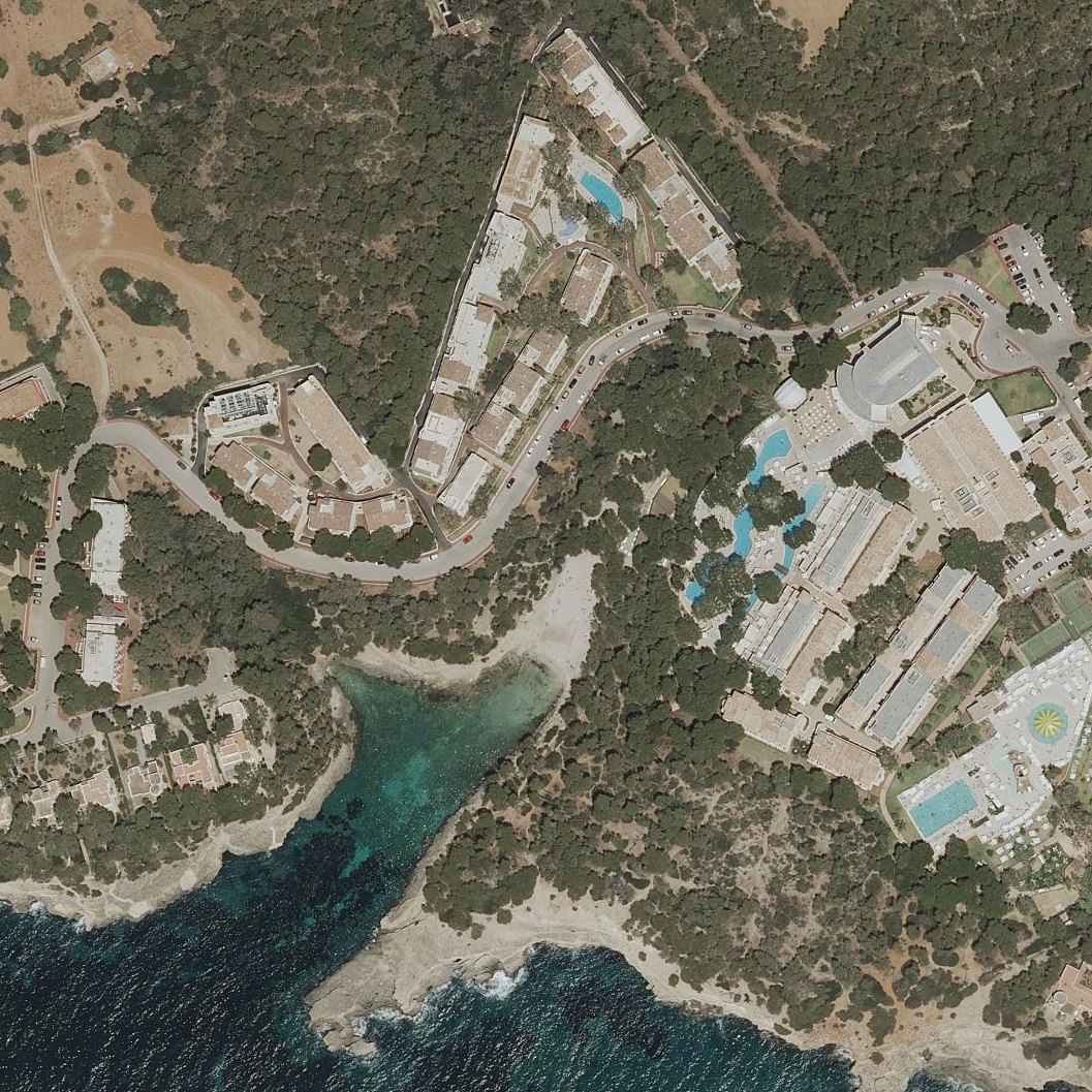 Aerial map of Playa Barca