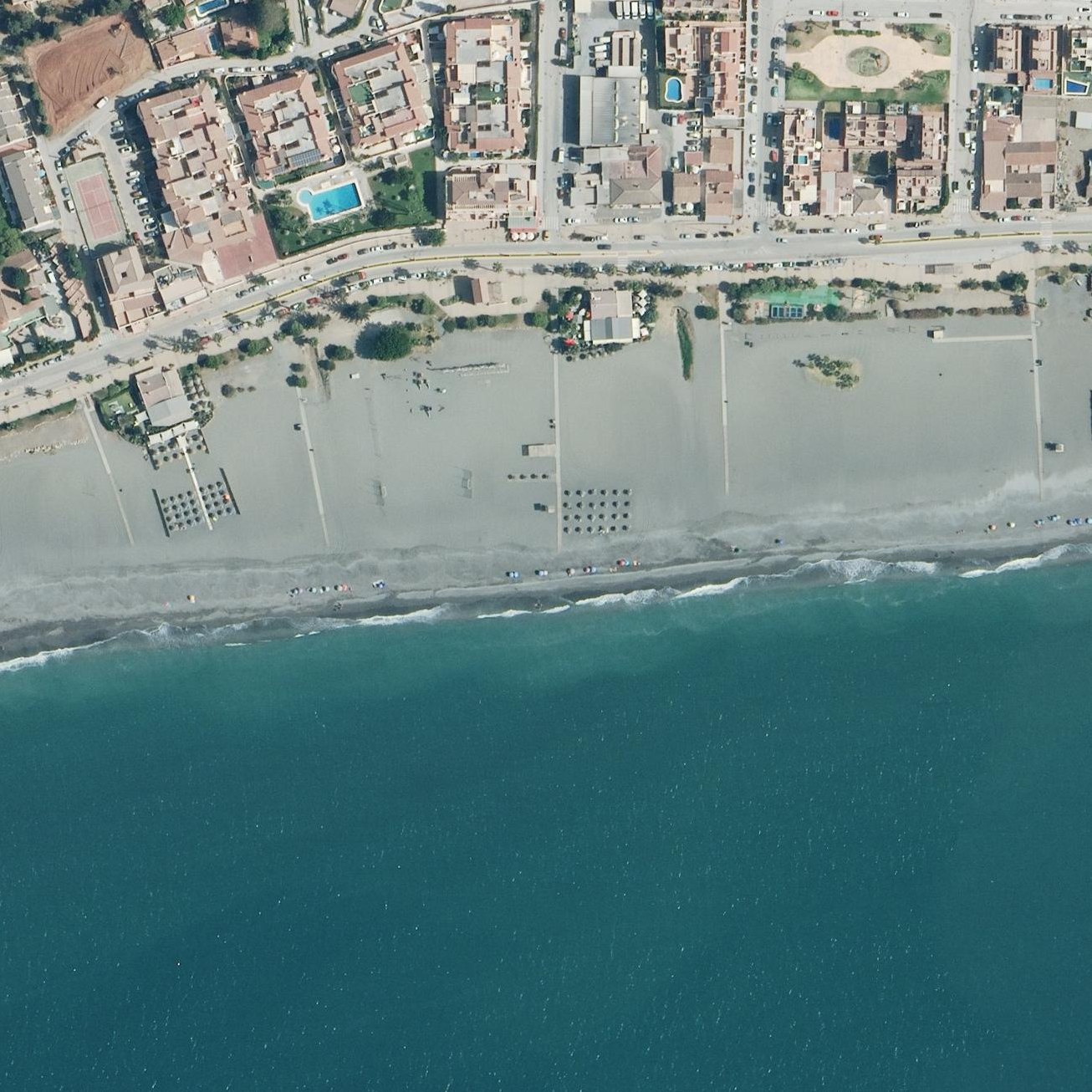 Aerial map of Playa Benajarafe