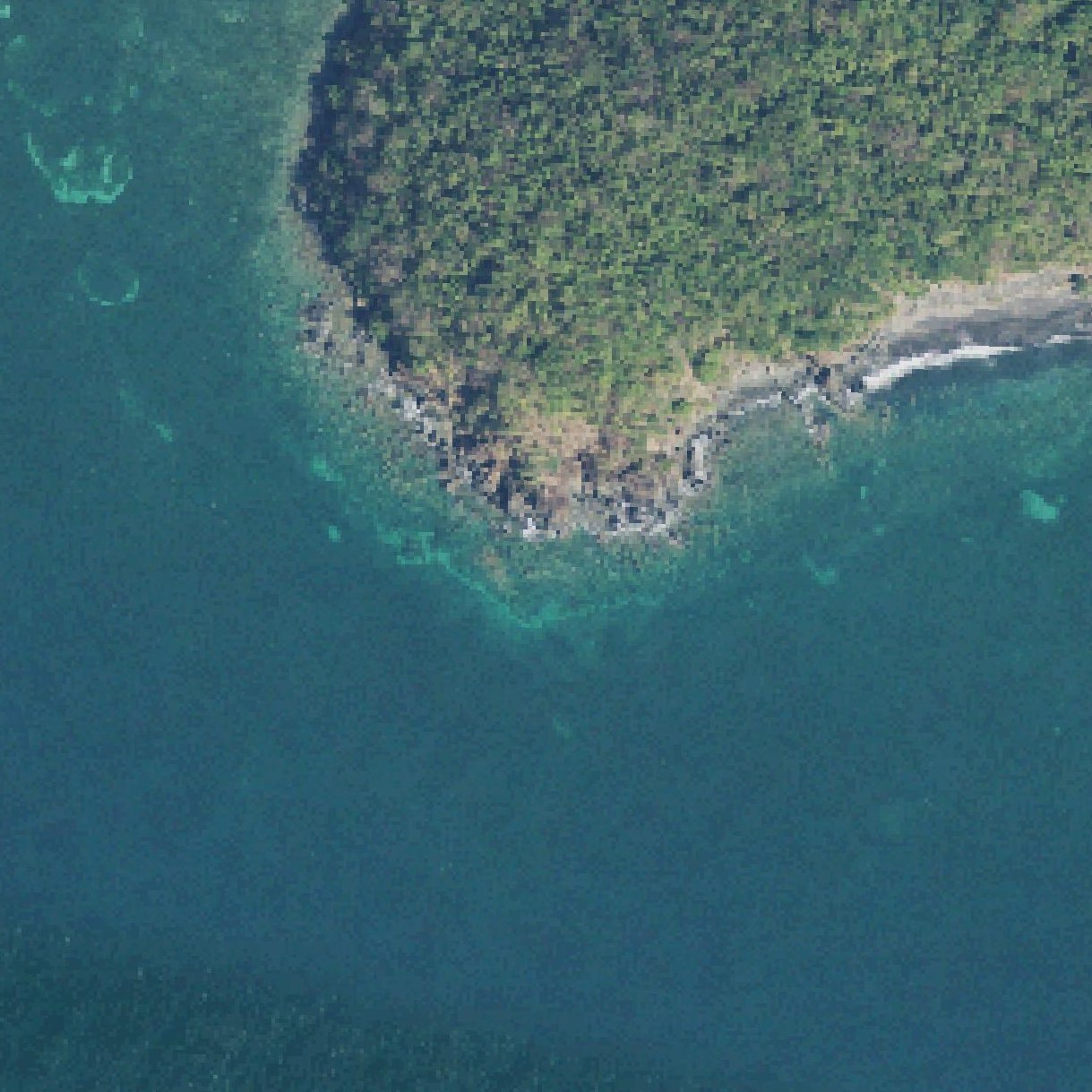 Aerial map of Playa Blanca
