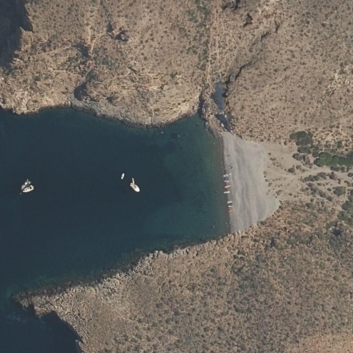 Aerial map of Playa cala cerrada