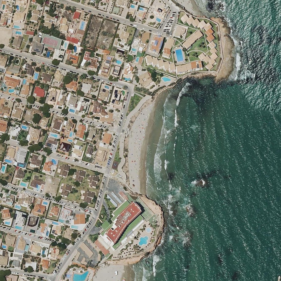 Aerial map of Playa Cala Cerrada
