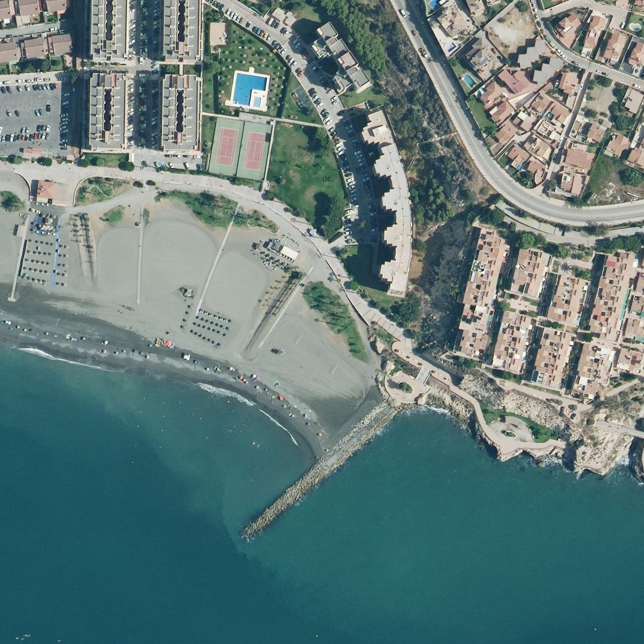 Aerial map of Playa Cala del Moral