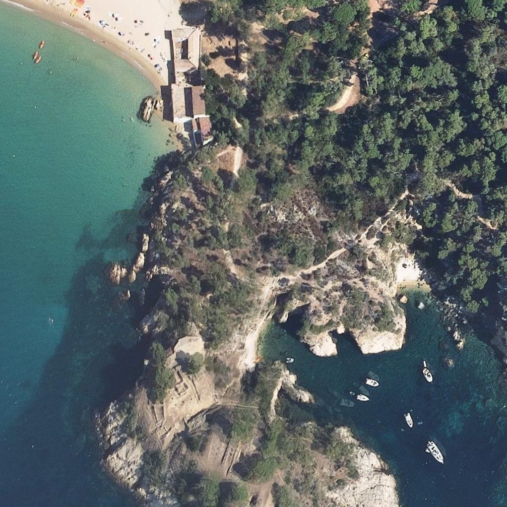 Aerial map of Playa Cala Foradada