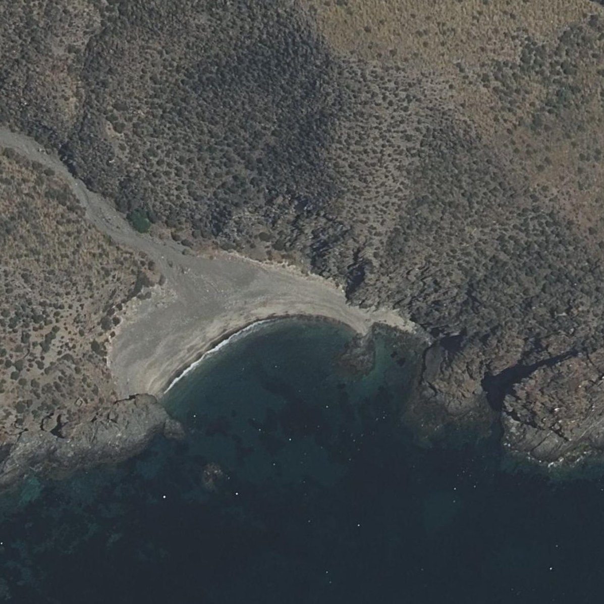 Aerial map of Playa Cala Honda
