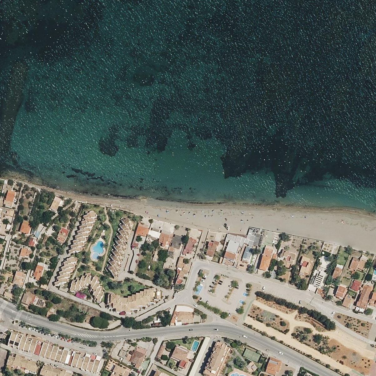 Aerial map of playa calamar