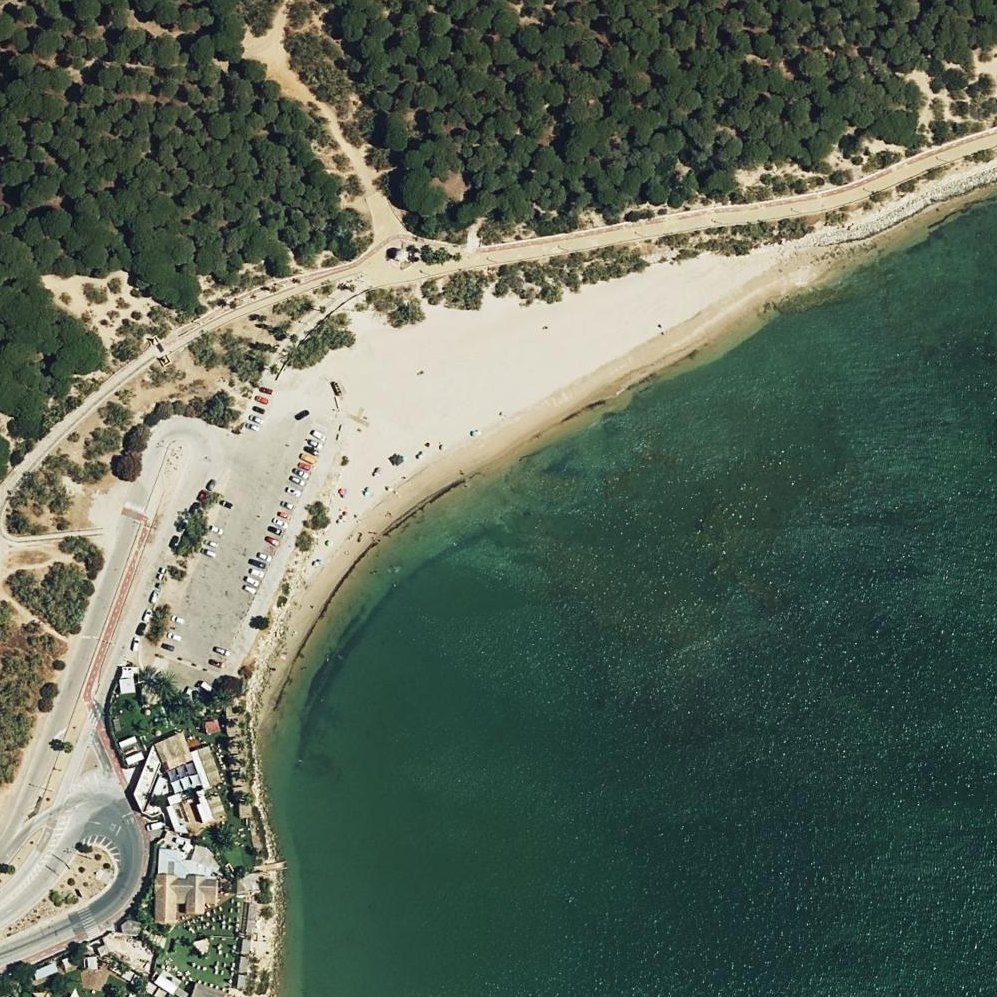 Aerial map of Playa Calita Puerto De Santa Maria
