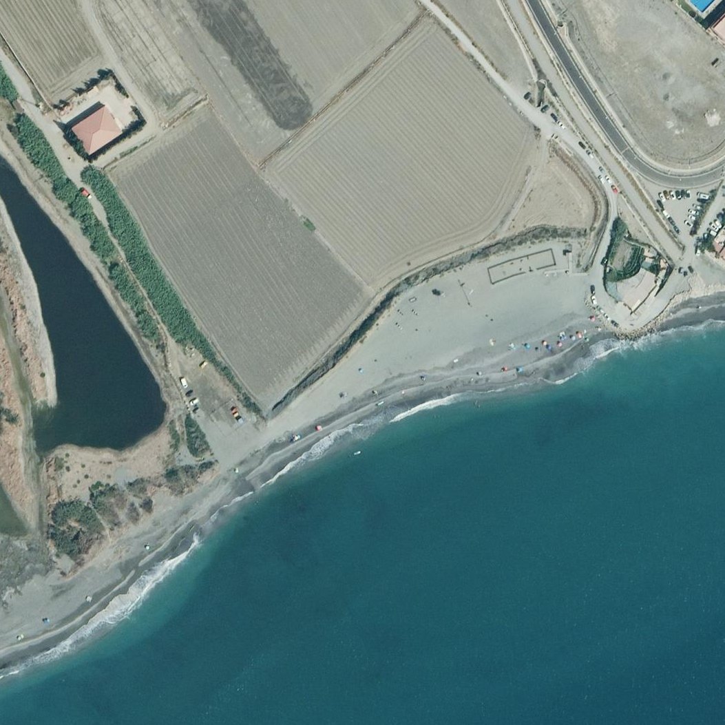 Aerial map of playa canina