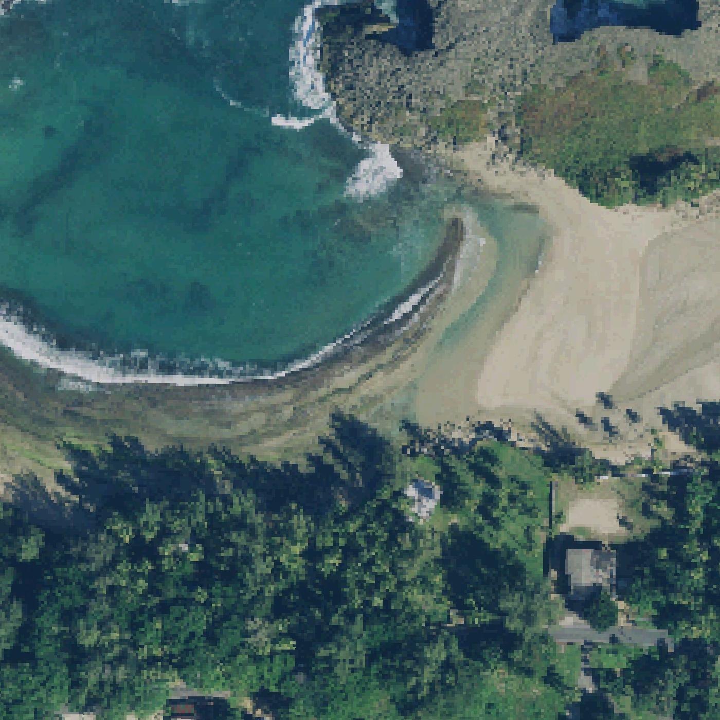 Aerial map of Playa Caracoles