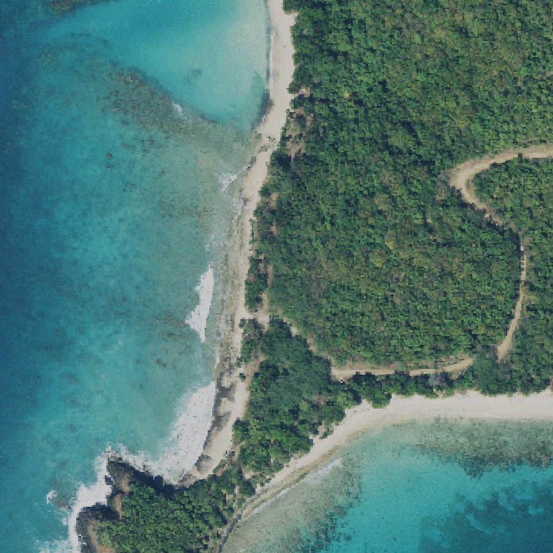 Aerial map of Playa Carlos Rosario
