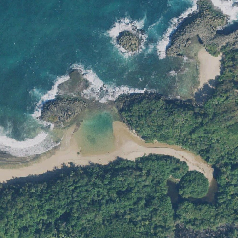 Aerial map of Playa Cayao