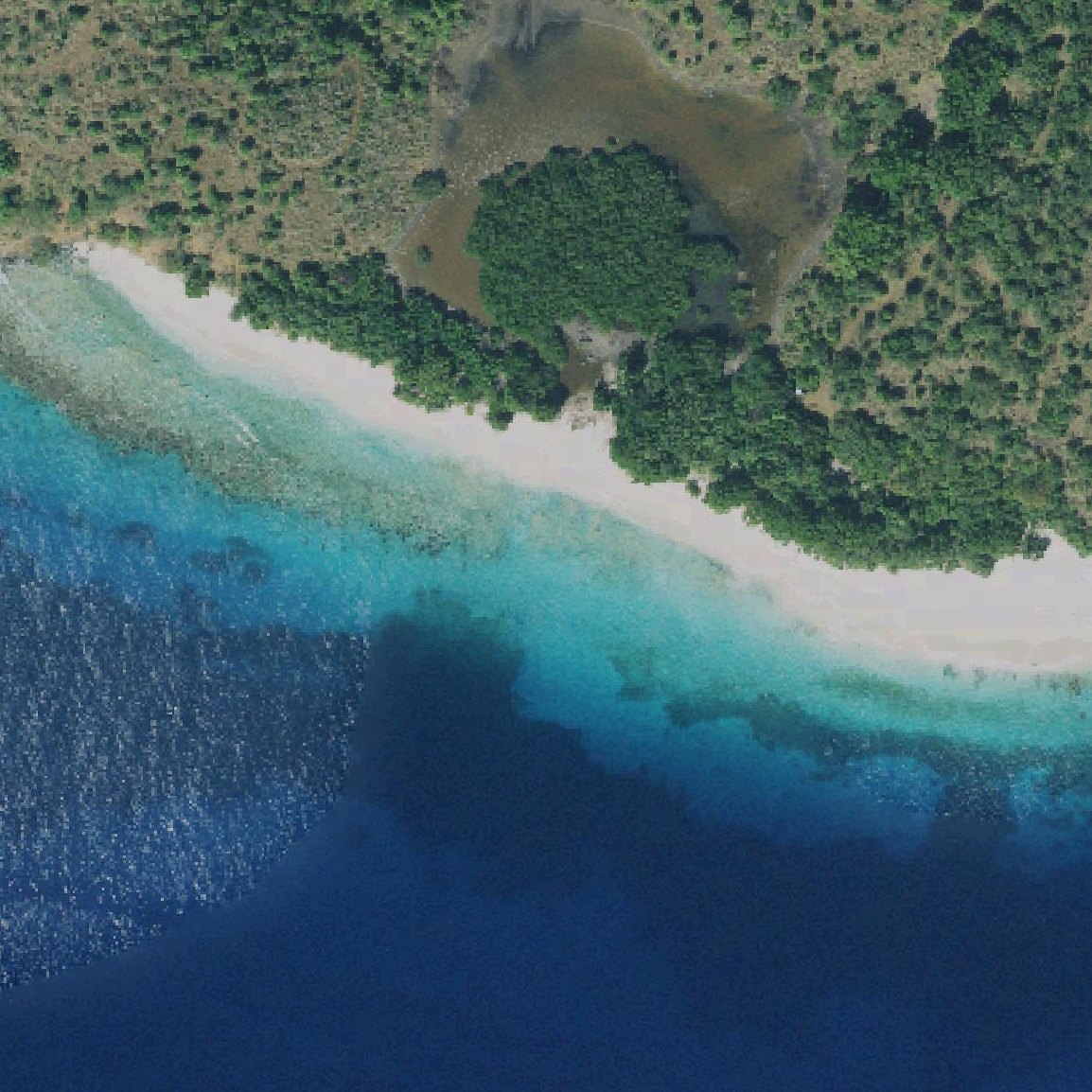 Aerial map of Playa Cayo Norte