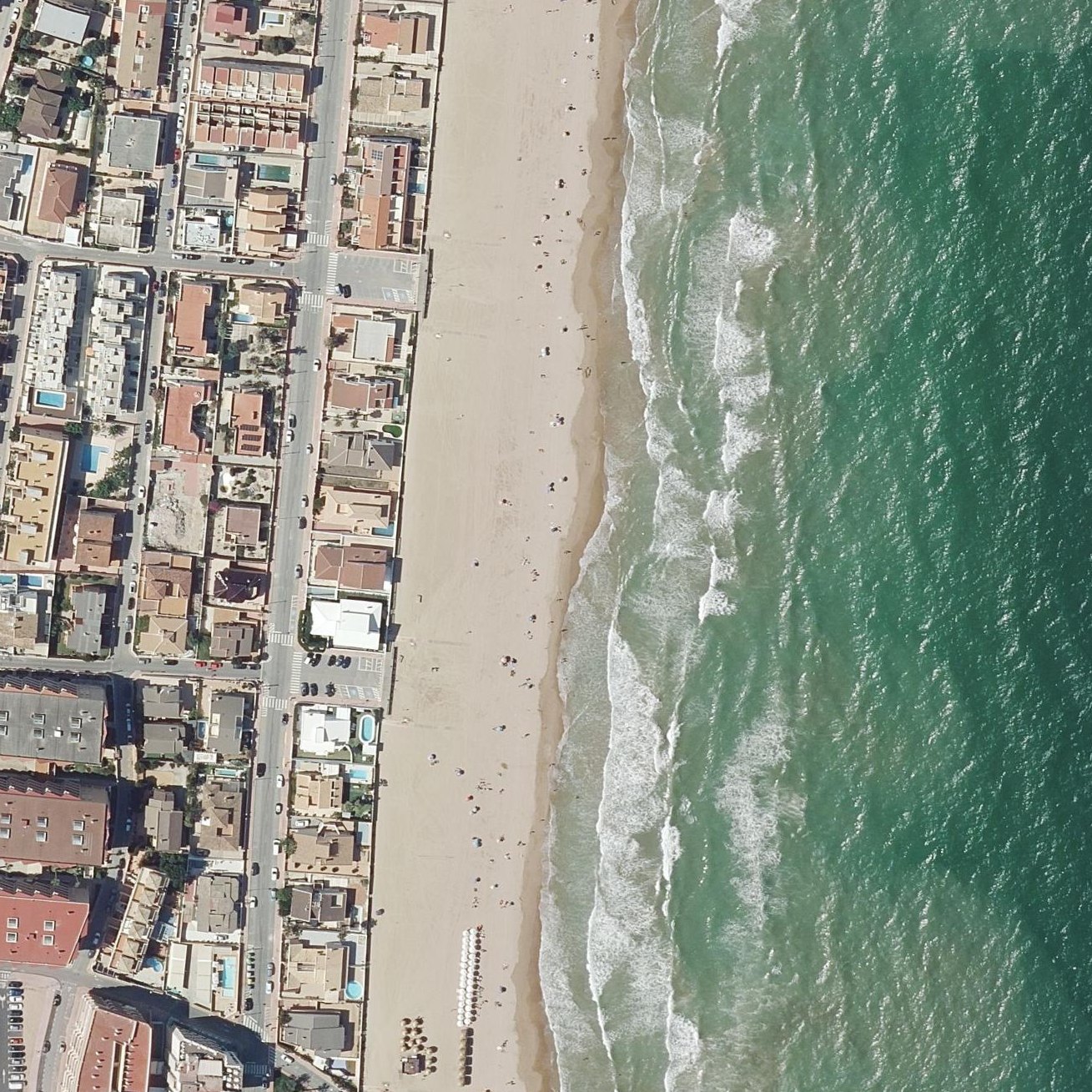 Aerial map of Playa Centro