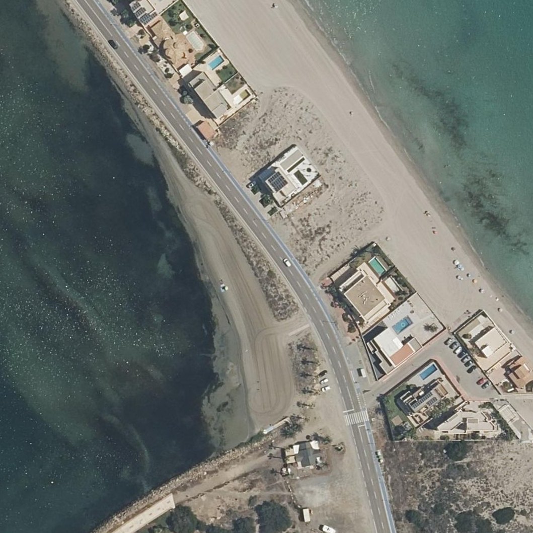 Aerial map of Playa Chica