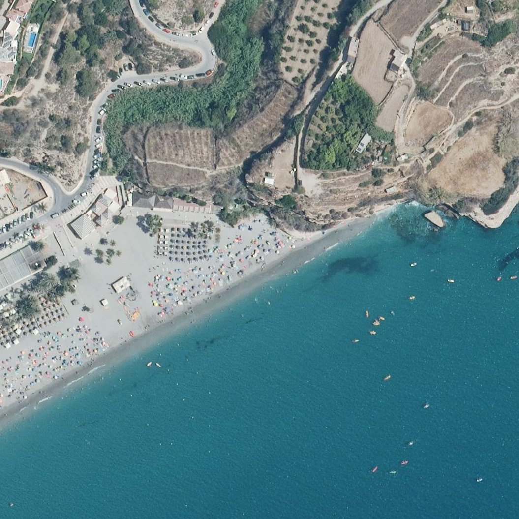 Aerial map of Playa Chula Nerja