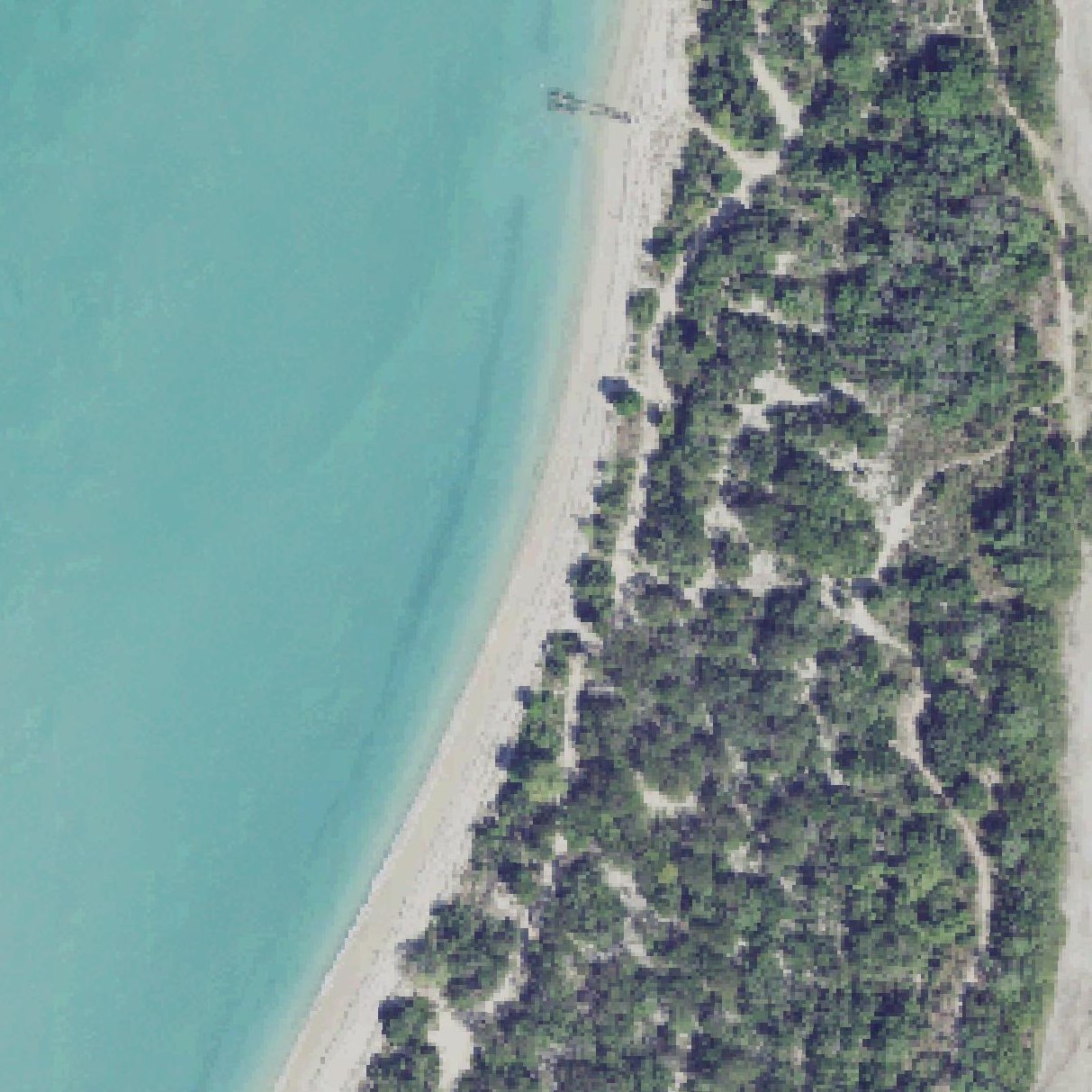 Aerial map of Playa Combate
