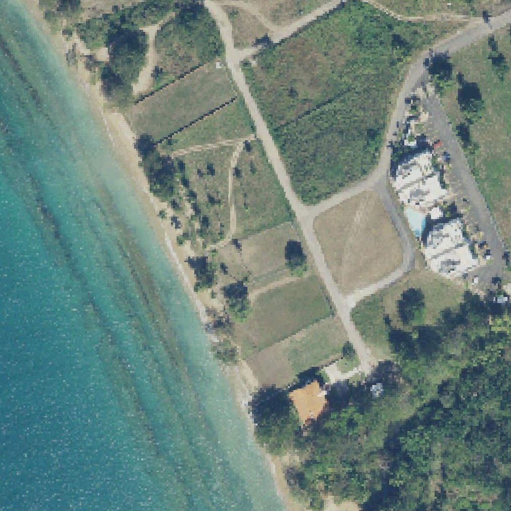 Aerial map of Playa Córcega