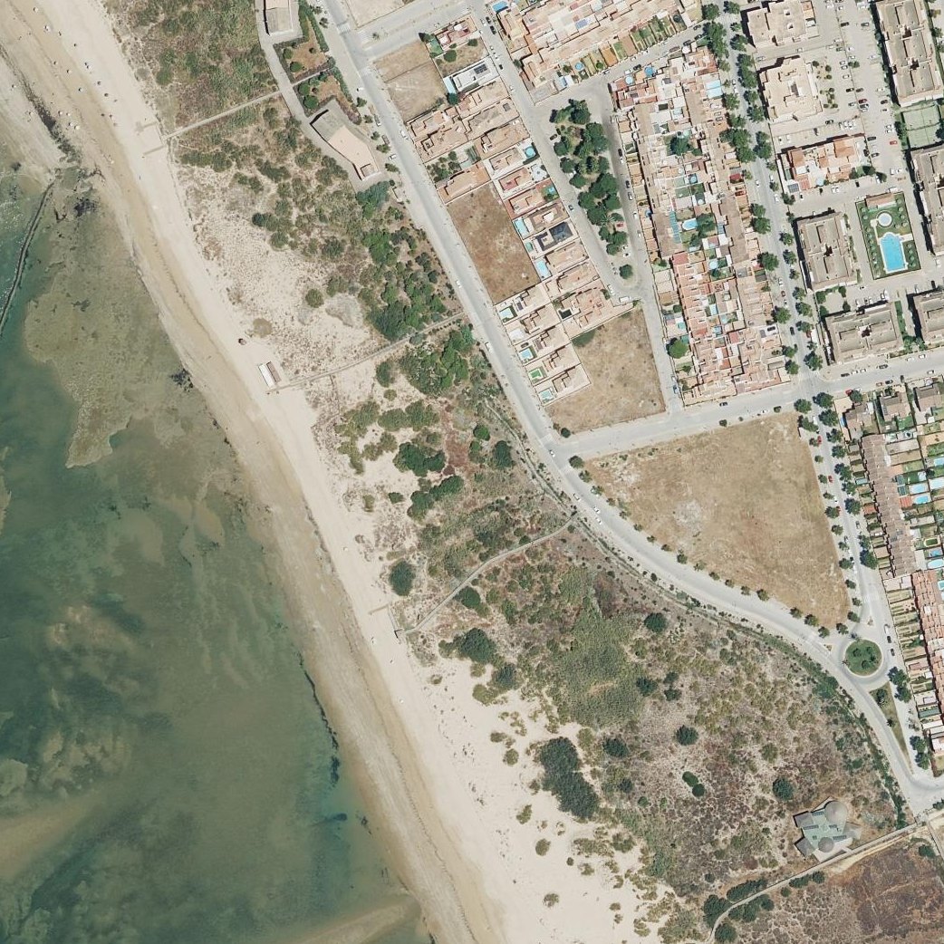 Aerial map of playa costa de la luz