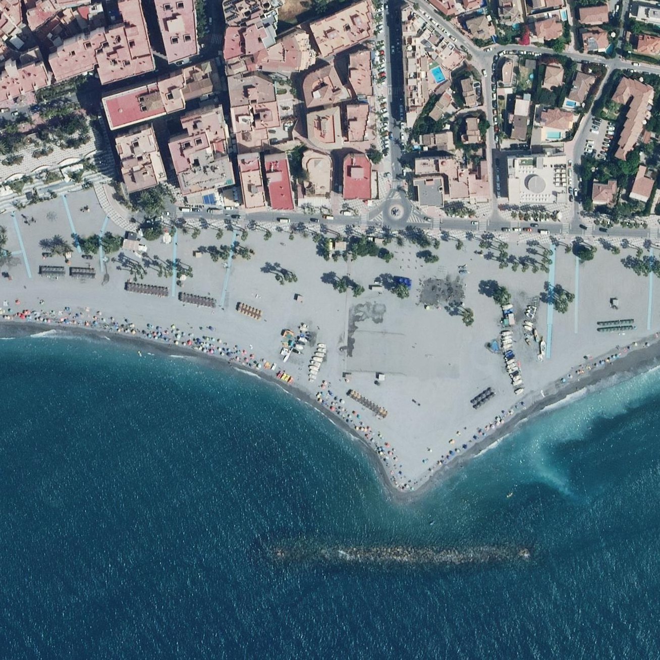 Aerial map of Playa Costa Tropical