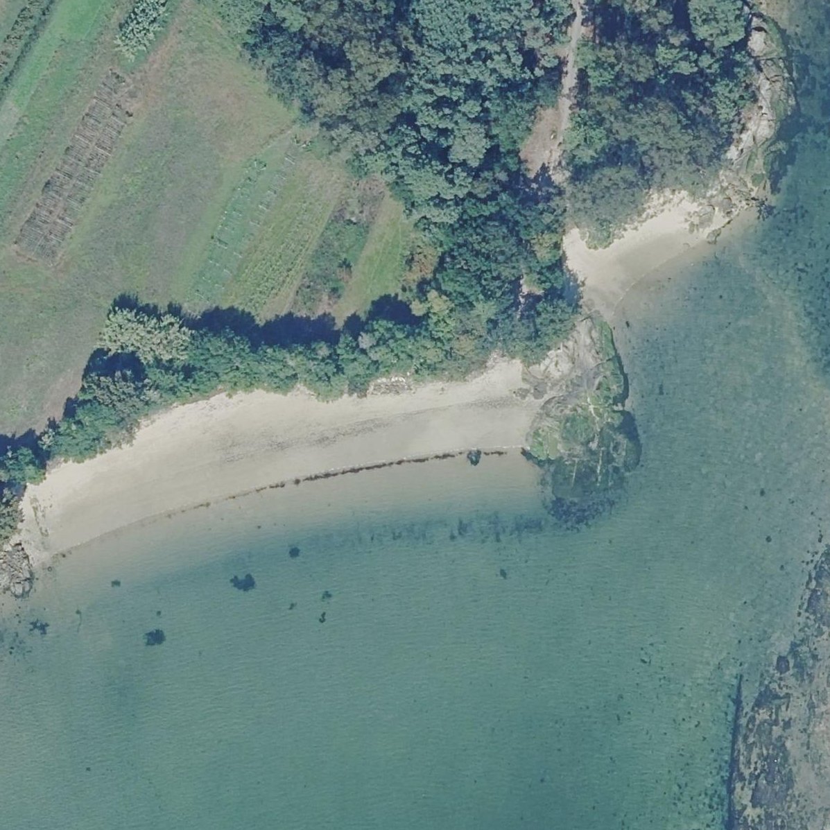 Aerial map of Playa da Ladeira