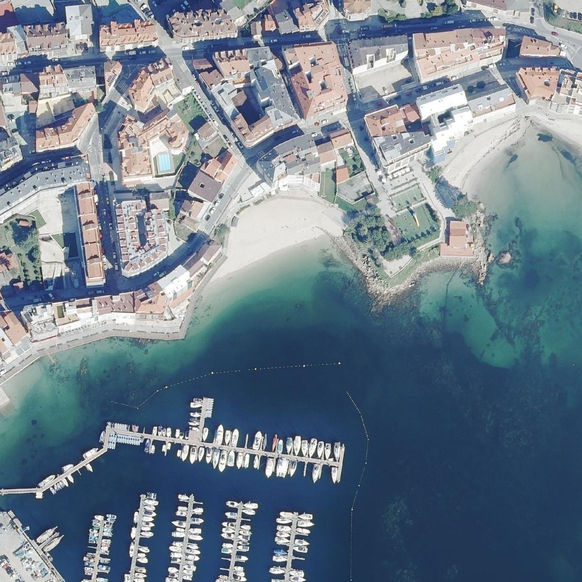 Aerial map of Playa da Panadeira