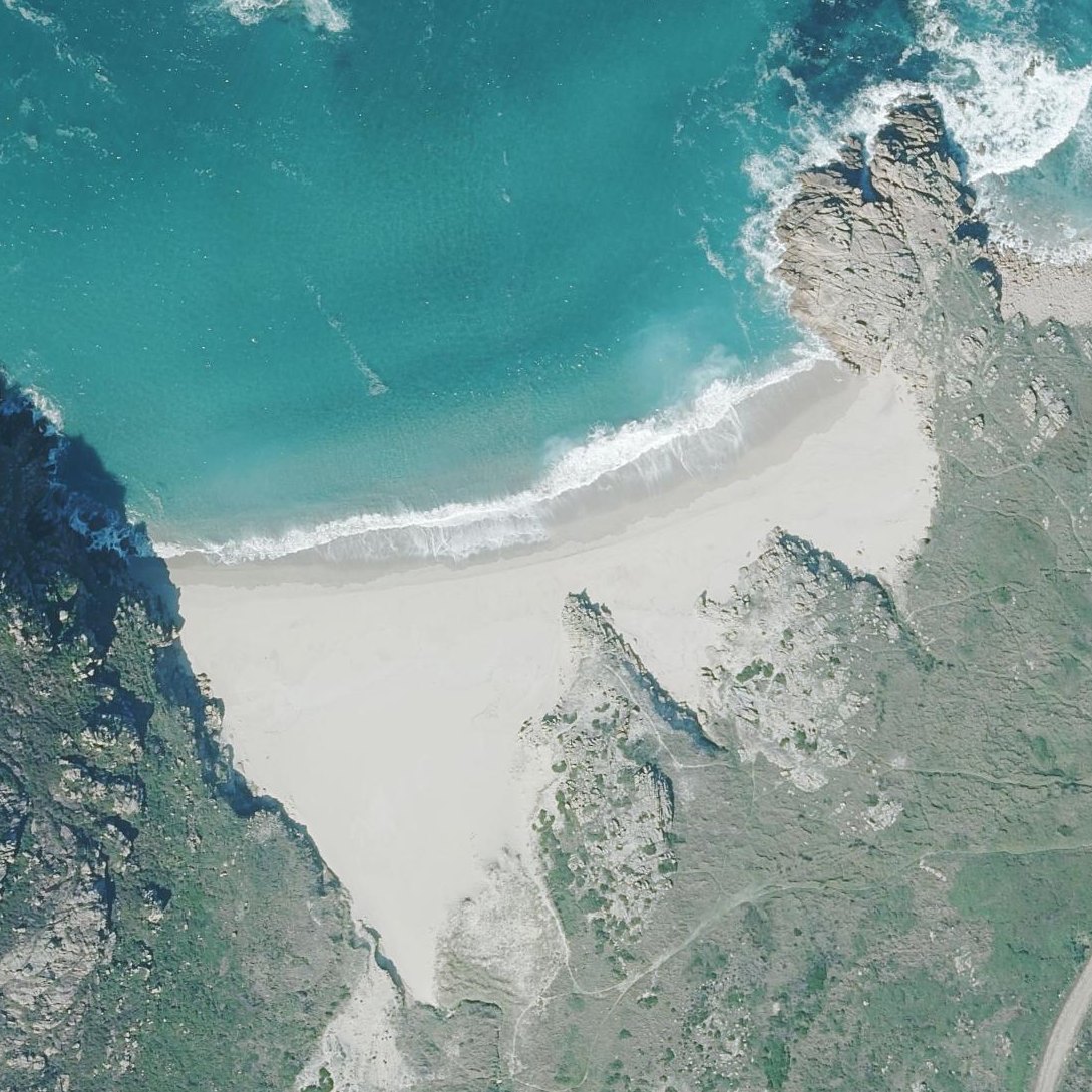 Aerial map of Playa de A Pedrosa