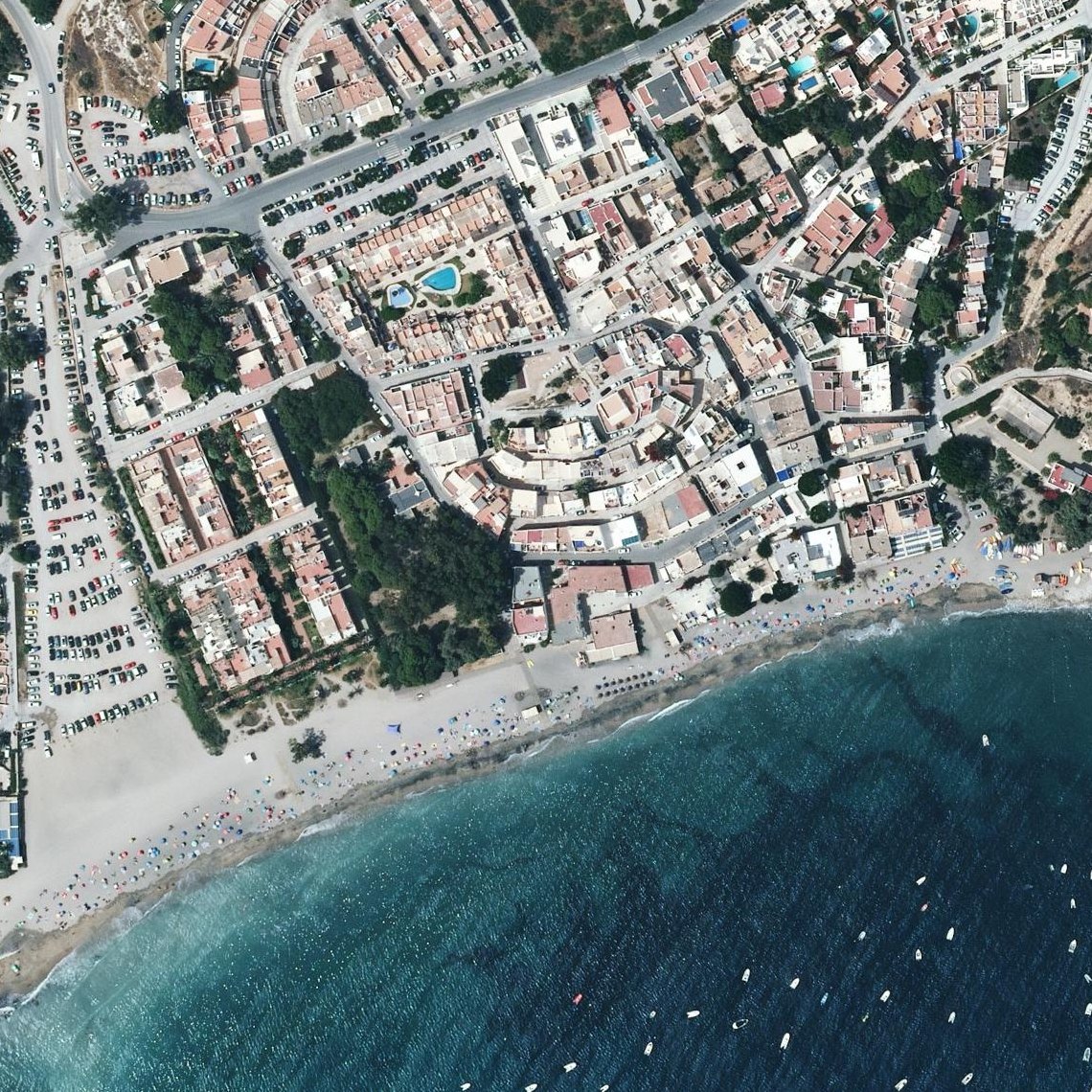 Aerial map of Playa de Agua Amarga