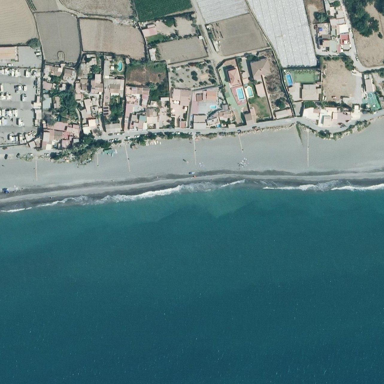 Aerial map of Playa de Almayate