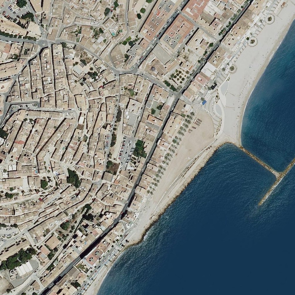 Aerial map of Playa de Altea