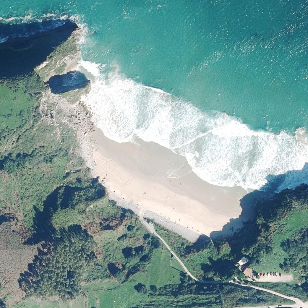 Aerial map of Playa de Andrín