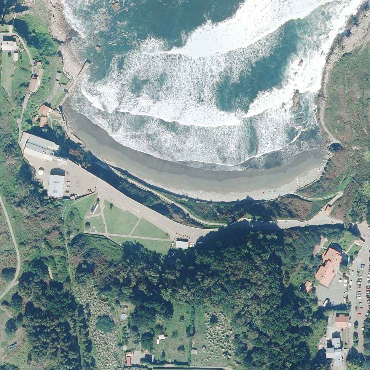 Aerial map of Playa de Arnao