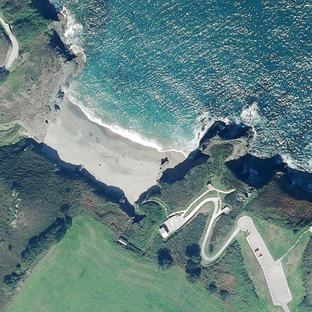 Aerial map of Playa de Arnelles